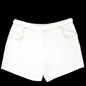3.1 Philip Lim High Rise Dress Shorts 6 White Gold Pockets